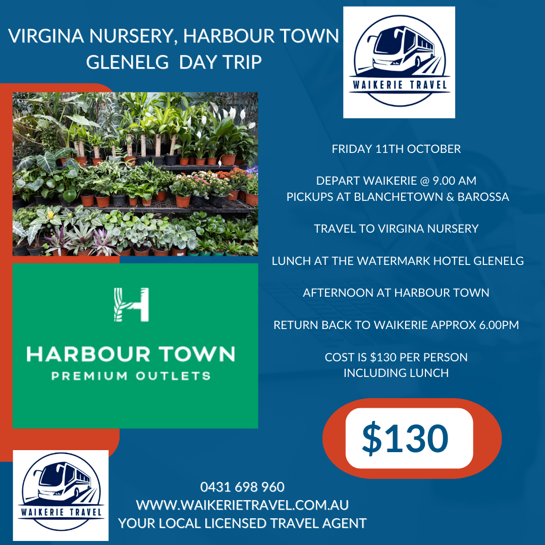 Virgina Nursery, Lunch at Glenelg & Harbour Town